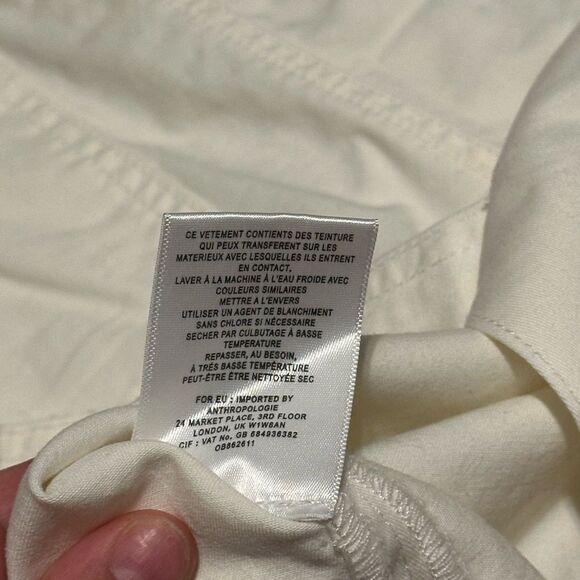 Anthropologie Pilcro White Denim Skirt w/ Red Striped Button Fly Size 0 NWT $98 - Picture 8 of 10